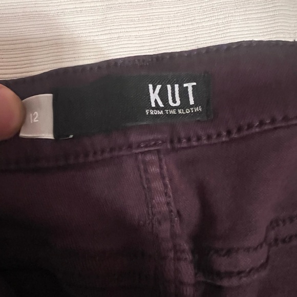 Dark Maroon Skinny Ankle Jean. (KUT) - Picture 4 of 4